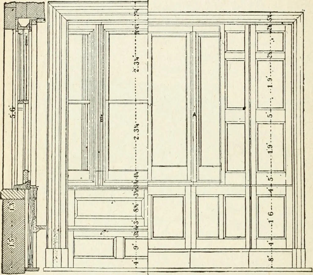 An illustration from Modern carpentry and joinery : being a compilation of the very best things and most modern and practical methods known in the arts of carpentry and joinery, 1910, leaf 241