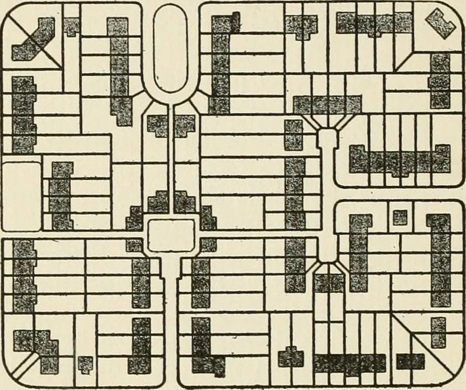 An illustration from Modern city planning and maintenance, 1914, leaf 259