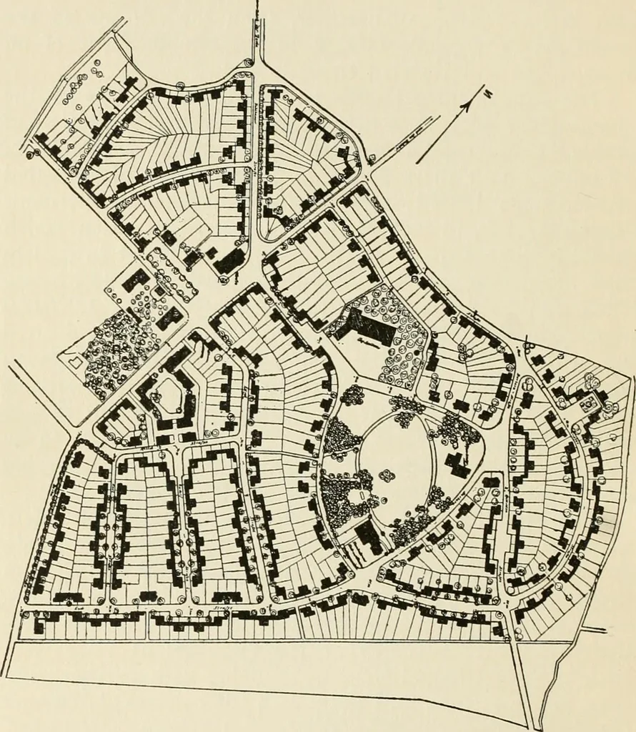 An illustration from Modern city planning and maintenance, 1914, leaf 277
