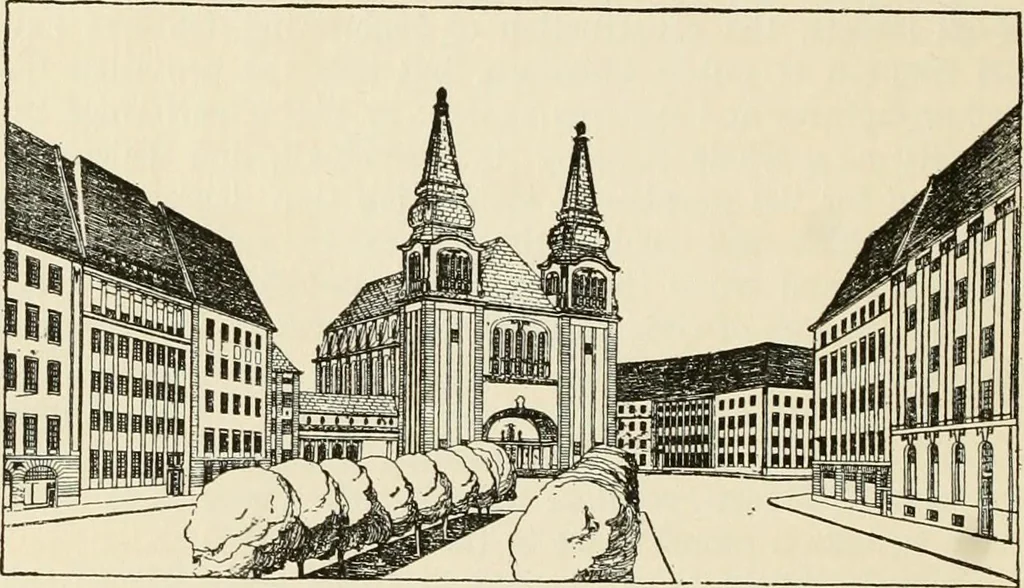 An illustration from Modern city planning and maintenance, 1914, leaf 289