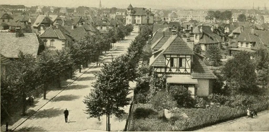 An illustration from Modern city planning and maintenance, 1914, leaf 404