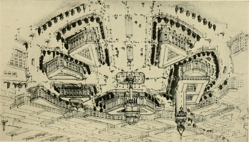 An illustration from Modern city planning and maintenance, 1914, leaf 60