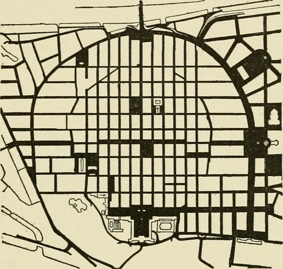 An illustration from Modern city planning and maintenance, 1914, leaf 74