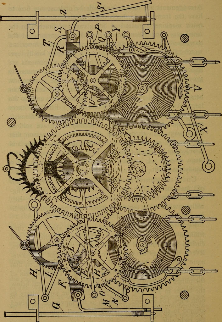 An illustration from The modern clock; a study of time keeping mechanism; its construction, regulation, and repair, 1905, leaf 325