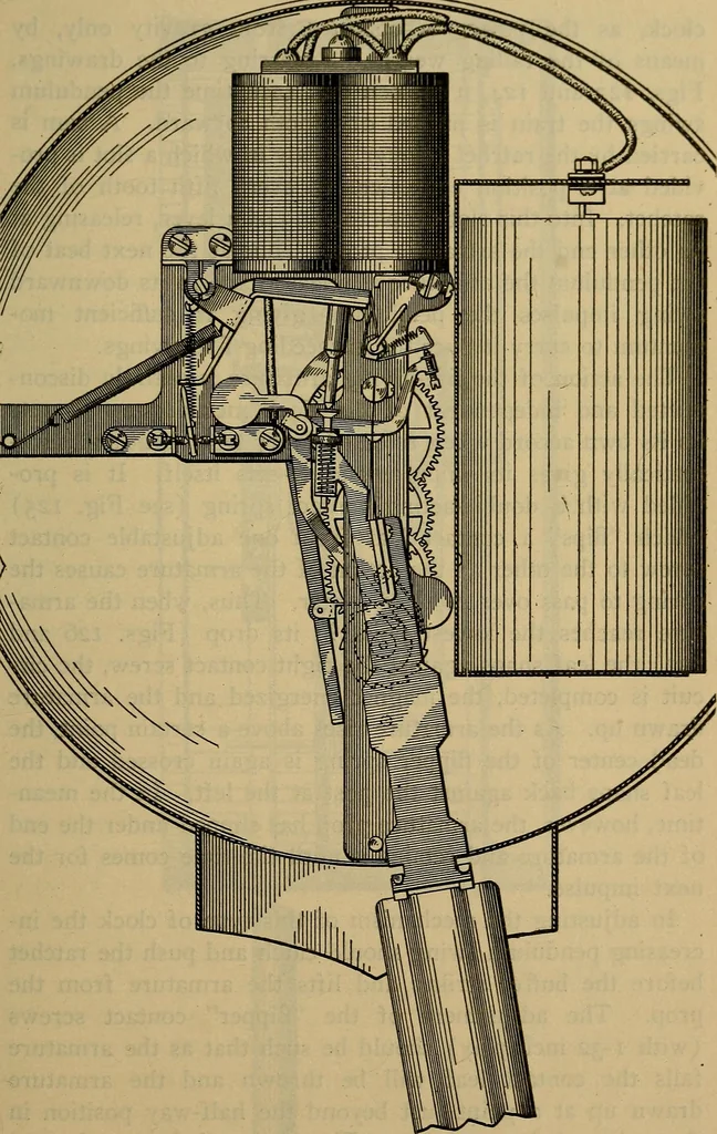 An illustration from The modern clock; a study of time keeping mechanism; its construction, regulation, and repair, 1905, leaf 380