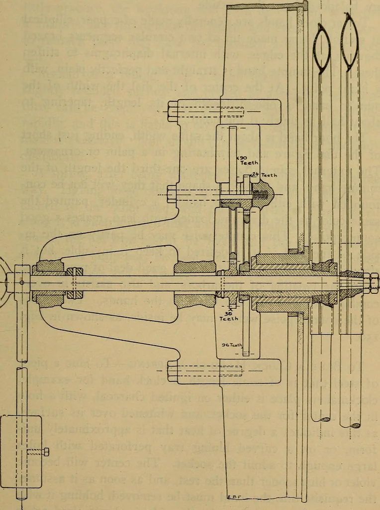 An illustration from The modern clock; a study of time keeping mechanism; its construction, regulation, and repair, 1905, leaf 446