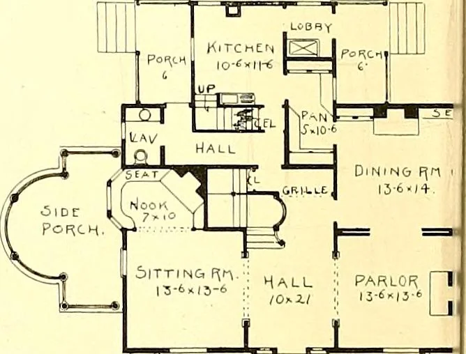 An illustration from Modern dwellings : a book of practical designs and plans for those who wish to build or beautify their homes, 1901, leaf 11