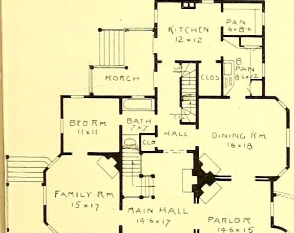 An illustration from Modern dwellings : a book of practical designs and plans for those who wish to build or beautify their homes, 1901, leaf 12