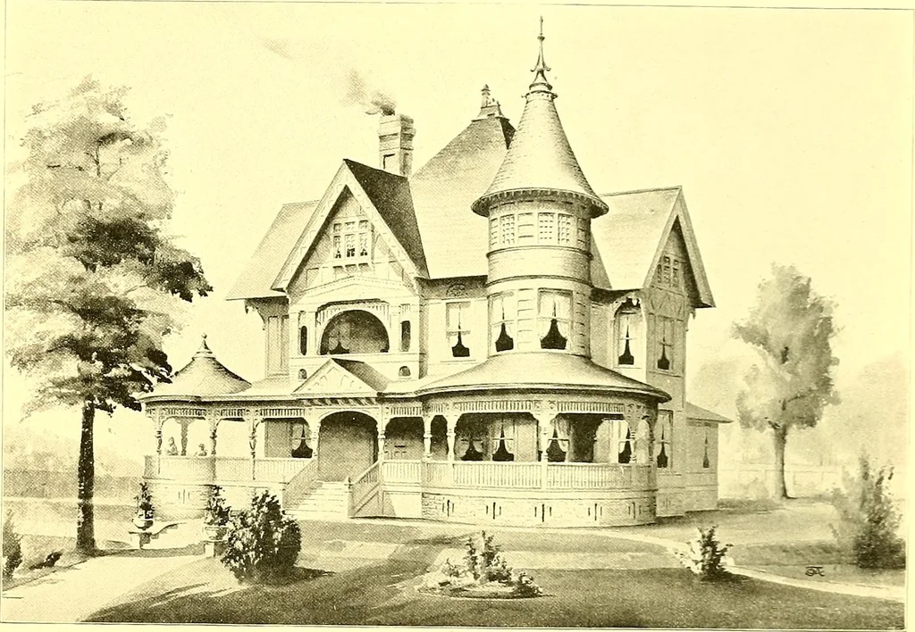 An illustration from Modern dwellings : a book of practical designs and plans for those who wish to build or beautify their homes, 1901, leaf 12