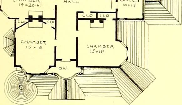 An illustration from Modern dwellings : a book of practical designs and plans for those who wish to build or beautify their homes, 1901, leaf 14