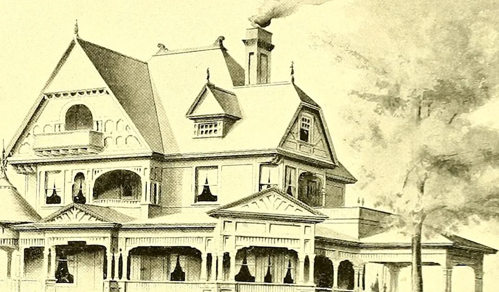 An illustration from Modern dwellings : a book of practical designs and plans for those who wish to build or beautify their homes, 1901, leaf 14