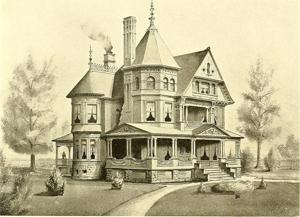 An illustration from Modern dwellings : a book of practical designs and plans for those who wish to build or beautify their homes, 1901, leaf 15