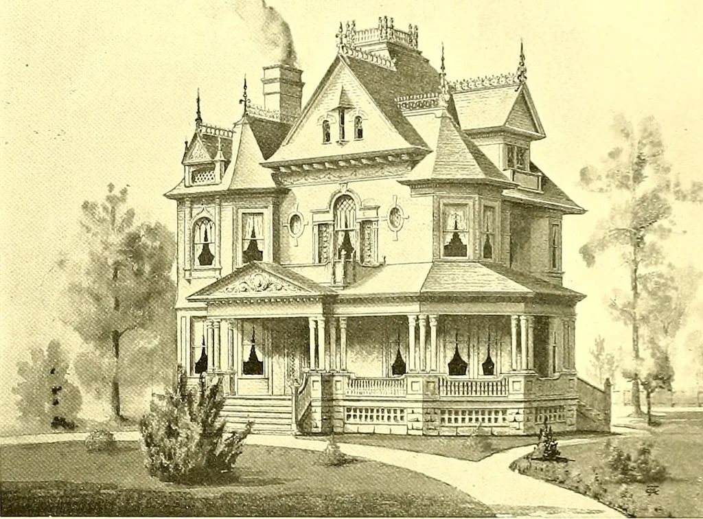 An illustration from Modern dwellings : a book of practical designs and plans for those who wish to build or beautify their homes, 1901, leaf 16