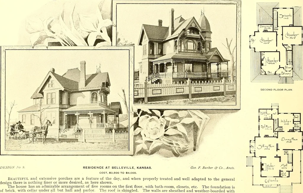 An illustration from Modern dwellings : a book of practical designs and plans for those who wish to build or beautify their homes, 1901, leaf 19