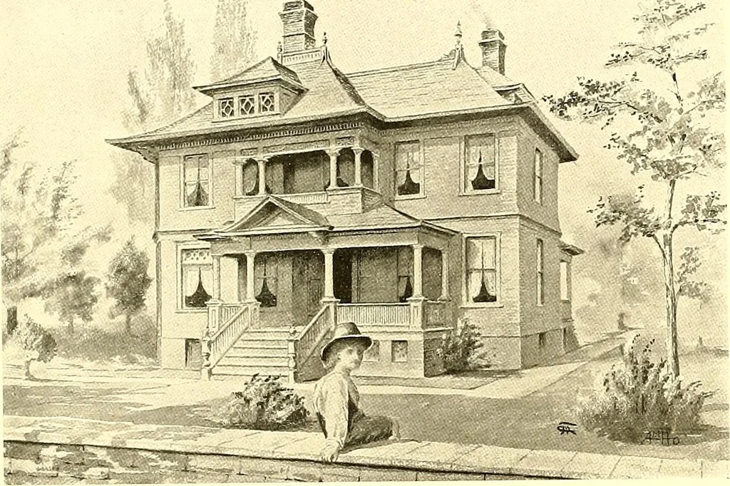 An illustration from Modern dwellings : a book of practical designs and plans for those who wish to build or beautify their homes, 1901, leaf 21