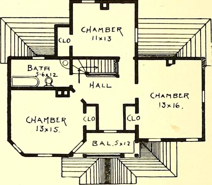 An illustration from Modern dwellings : a book of practical designs and plans for those who wish to build or beautify their homes, 1901, leaf 21