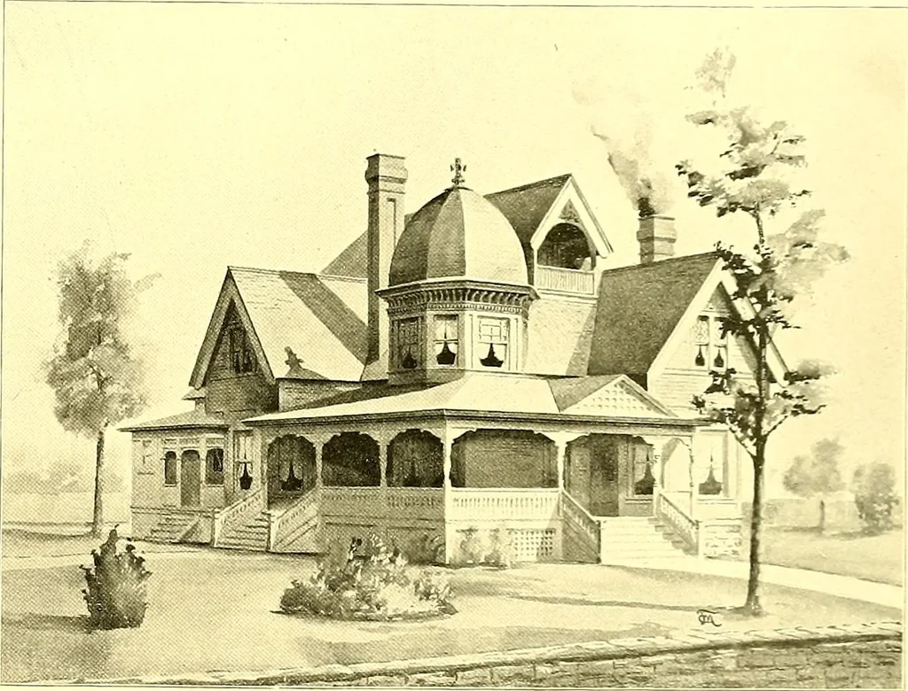 An illustration from Modern dwellings : a book of practical designs and plans for those who wish to build or beautify their homes, 1901, leaf 22