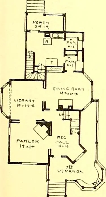 An illustration from Modern dwellings : a book of practical designs and plans for those who wish to build or beautify their homes, 1901, leaf 24
