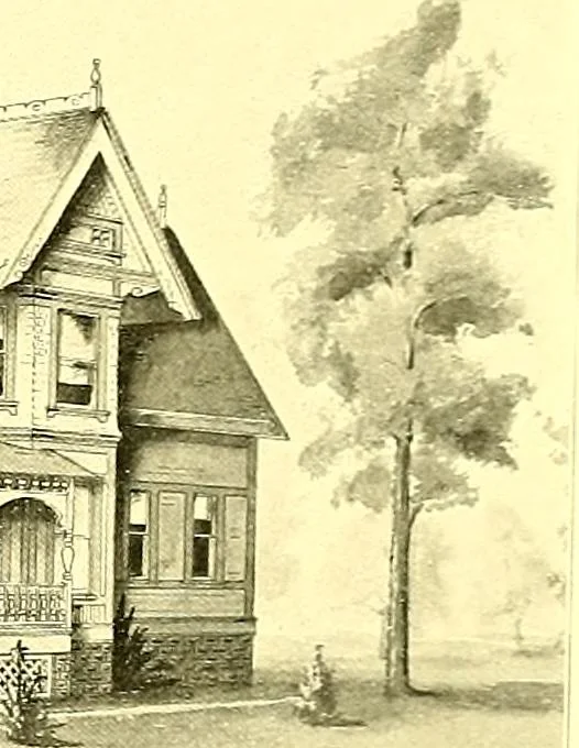 An illustration from Modern dwellings : a book of practical designs and plans for those who wish to build or beautify their homes, 1901, leaf 24