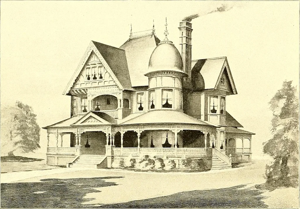 An illustration from Modern dwellings : a book of practical designs and plans for those who wish to build or beautify their homes, 1901, leaf 27