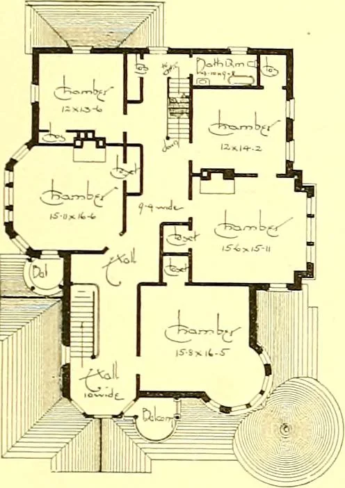 An illustration from Modern dwellings : a book of practical designs and plans for those who wish to build or beautify their homes, 1901, leaf 28