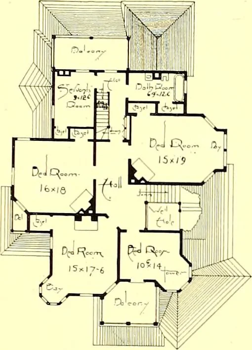 An illustration from Modern dwellings : a book of practical designs and plans for those who wish to build or beautify their homes, 1901, leaf 30