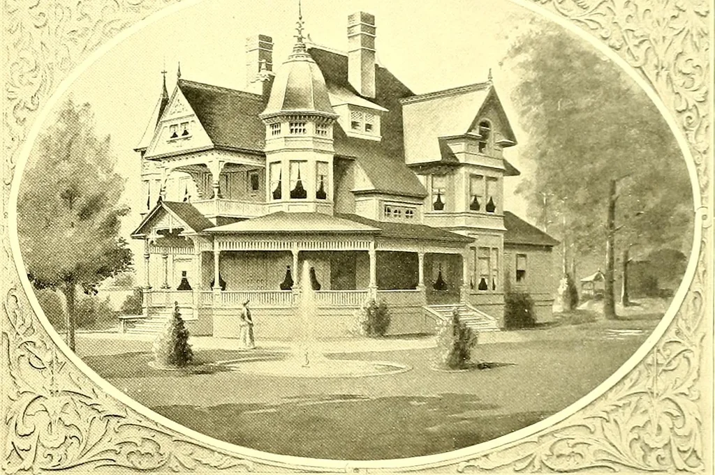 An illustration from Modern dwellings : a book of practical designs and plans for those who wish to build or beautify their homes, 1901, leaf 30