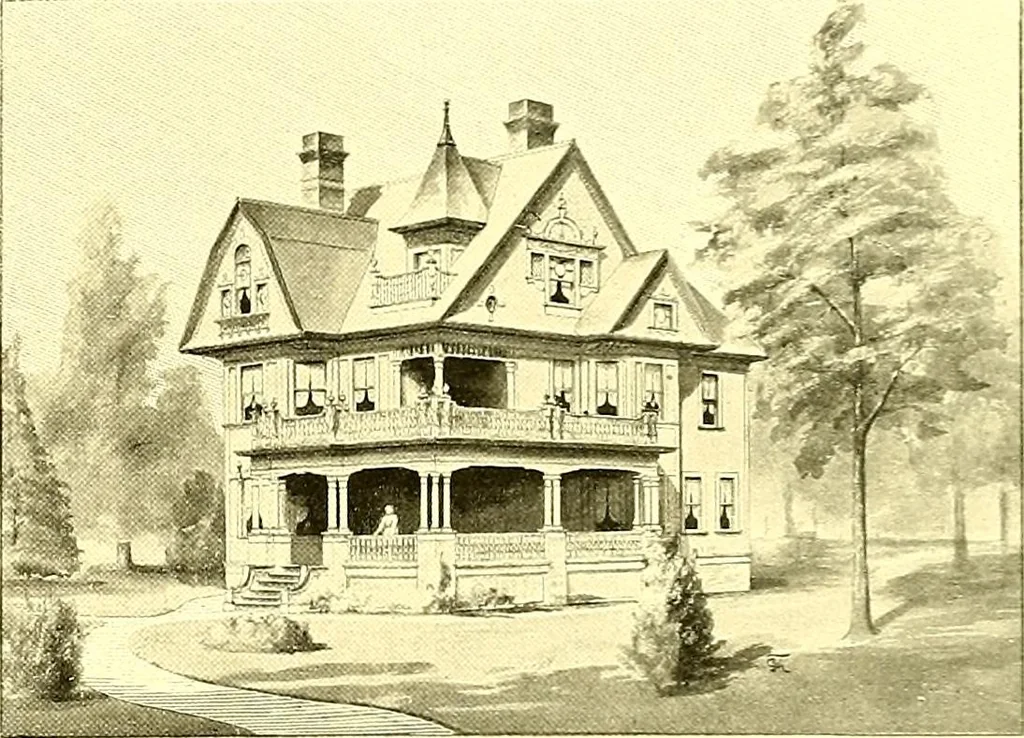 An illustration from Modern dwellings : a book of practical designs and plans for those who wish to build or beautify their homes, 1901, leaf 32
