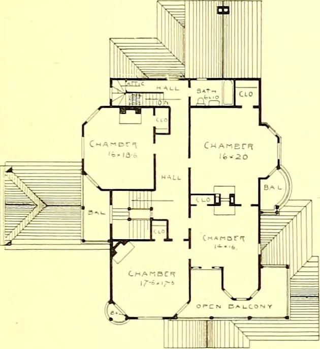 An illustration from Modern dwellings : a book of practical designs and plans for those who wish to build or beautify their homes, 1901, leaf 34