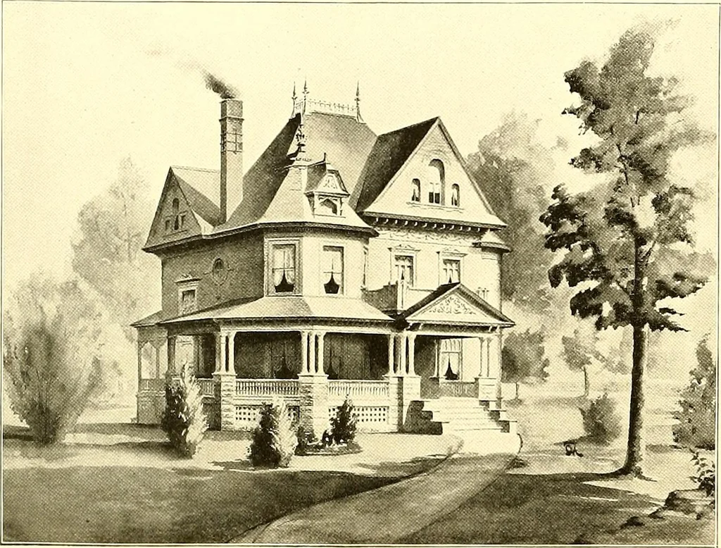 An illustration from Modern dwellings : a book of practical designs and plans for those who wish to build or beautify their homes, 1901, leaf 35