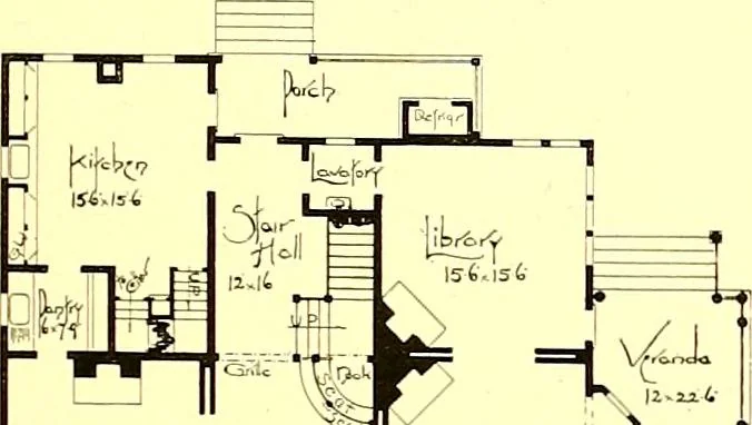 An illustration from Modern dwellings : a book of practical designs and plans for those who wish to build or beautify their homes, 1901, leaf 36