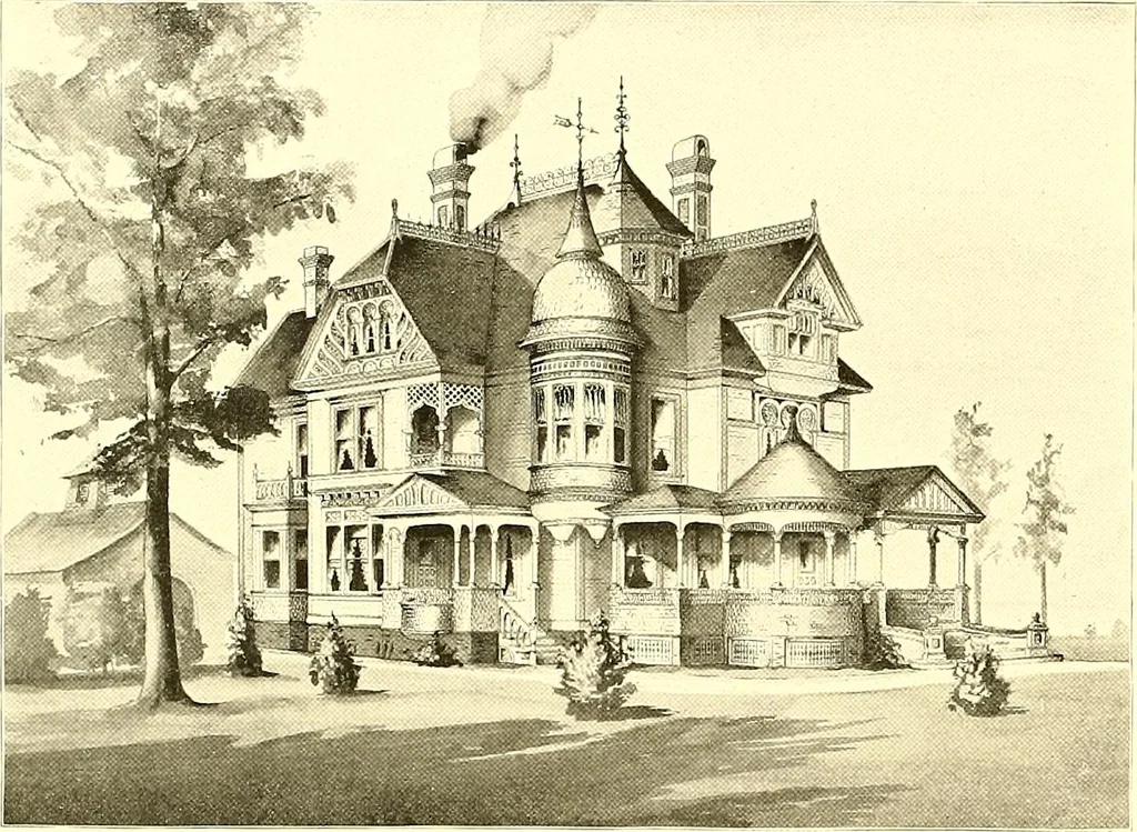 An illustration from Modern dwellings : a book of practical designs and plans for those who wish to build or beautify their homes, 1901, leaf 39