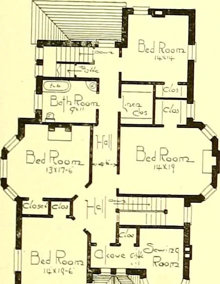 An illustration from Modern dwellings : a book of practical designs and plans for those who wish to build or beautify their homes, 1901, leaf 40