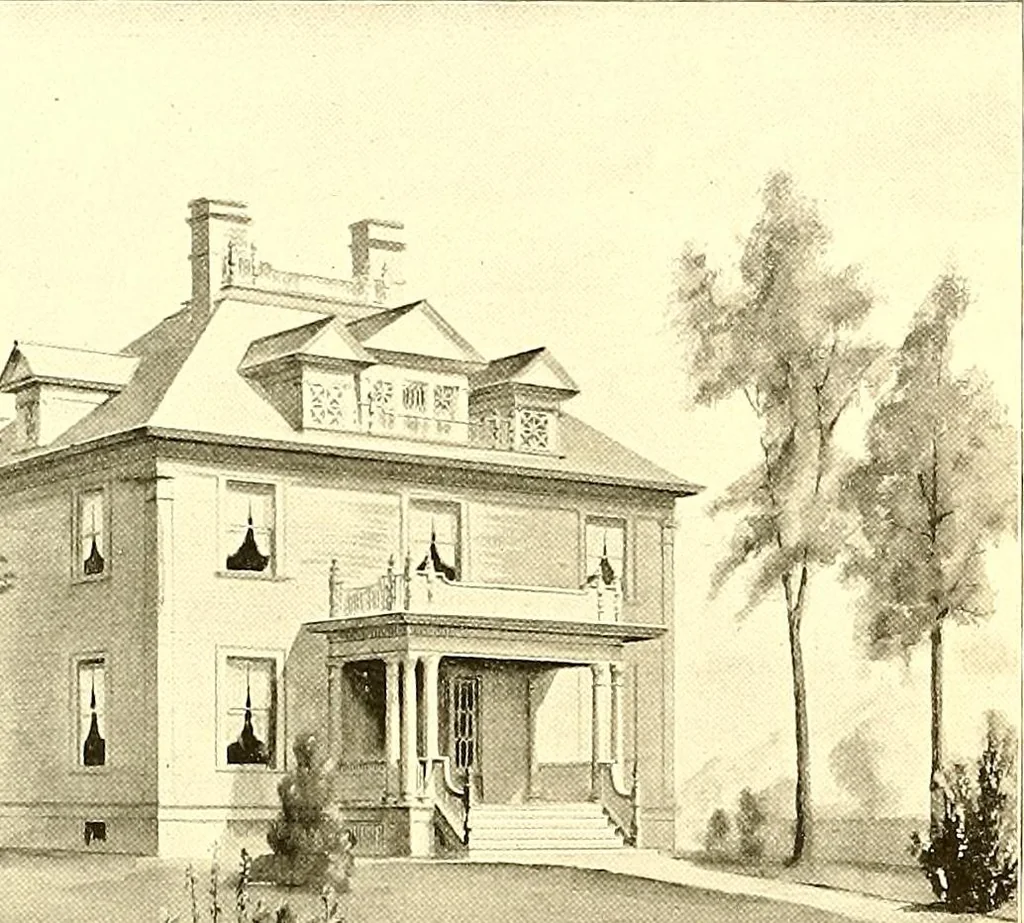 An illustration from Modern dwellings : a book of practical designs and plans for those who wish to build or beautify their homes, 1901, leaf 41