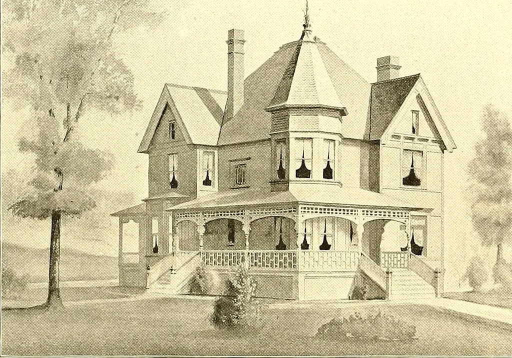 An illustration from Modern dwellings : a book of practical designs and plans for those who wish to build or beautify their homes, 1901, leaf 43