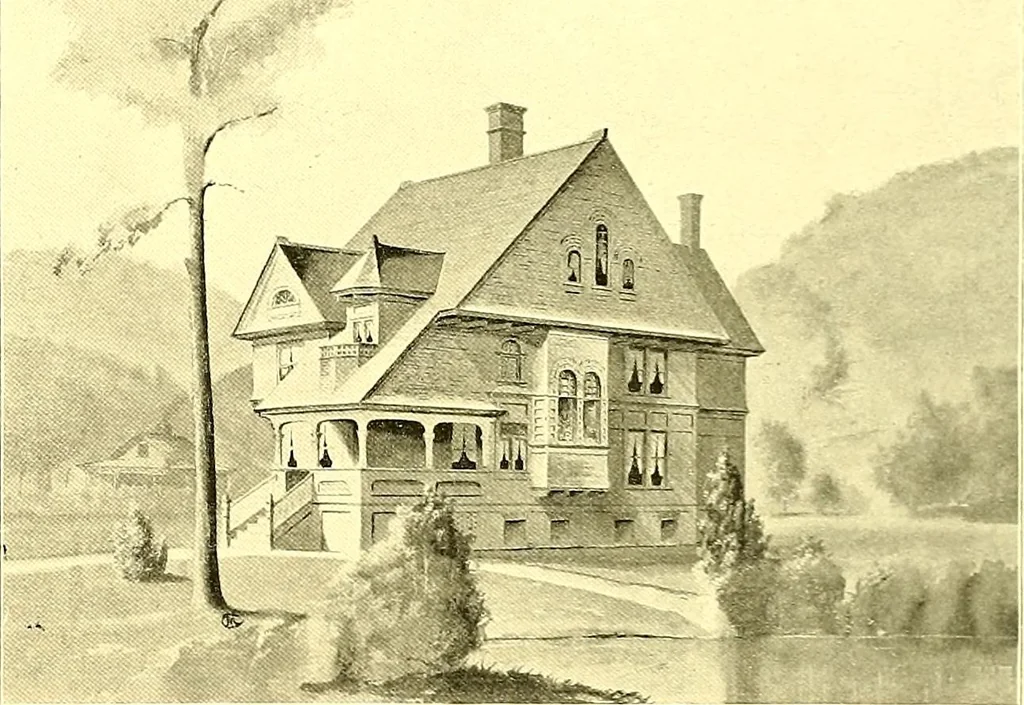 An illustration from Modern dwellings : a book of practical designs and plans for those who wish to build or beautify their homes, 1901, leaf 44