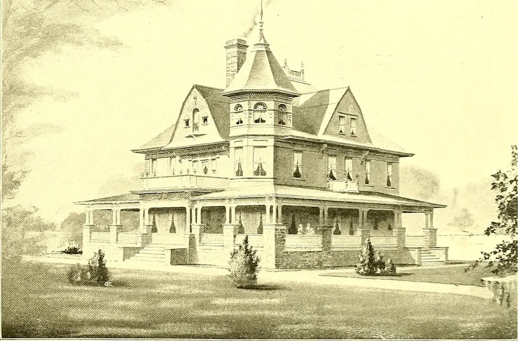 An illustration from Modern dwellings : a book of practical designs and plans for those who wish to build or beautify their homes, 1901, leaf 46