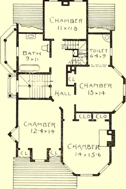 An illustration from Modern dwellings : a book of practical designs and plans for those who wish to build or beautify their homes, 1901, leaf 47