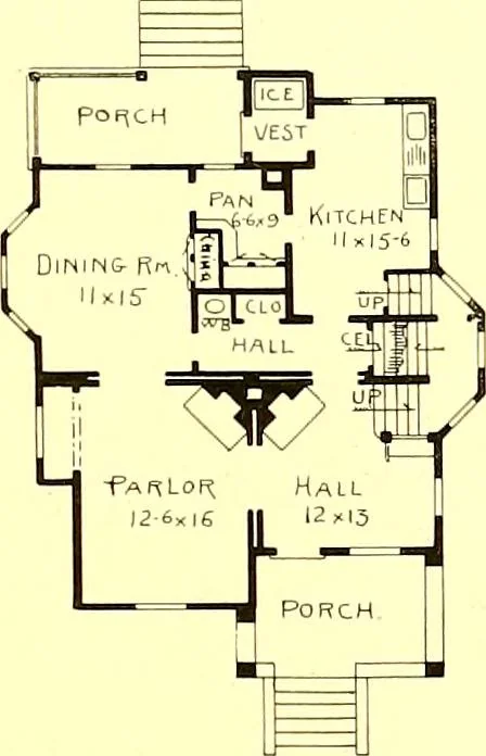 An illustration from Modern dwellings : a book of practical designs and plans for those who wish to build or beautify their homes, 1901, leaf 50