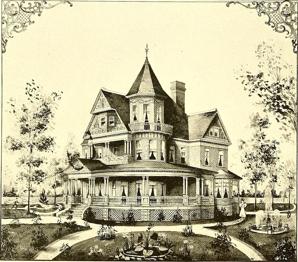 An illustration from Modern dwellings : a book of practical designs and plans for those who wish to build or beautify their homes, 1901, leaf 51