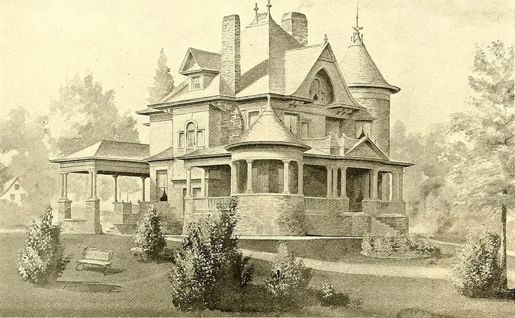 An illustration from Modern dwellings : a book of practical designs and plans for those who wish to build or beautify their homes, 1901, leaf 53