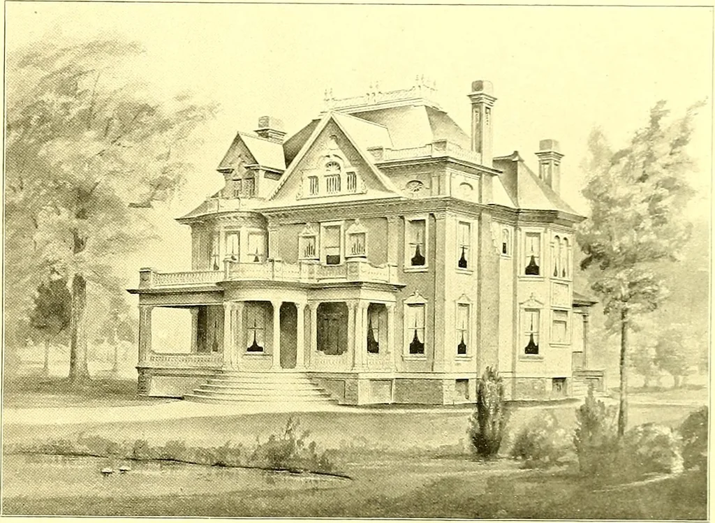 An illustration from Modern dwellings : a book of practical designs and plans for those who wish to build or beautify their homes, 1901, leaf 54