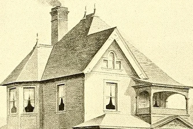 An illustration from Modern dwellings : a book of practical designs and plans for those who wish to build or beautify their homes, 1901, leaf 55