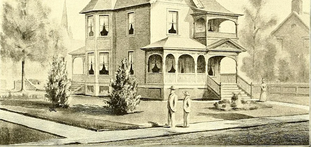 An illustration from Modern dwellings : a book of practical designs and plans for those who wish to build or beautify their homes, 1901, leaf 55