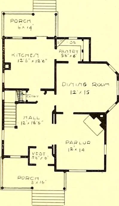 An illustration from Modern dwellings : a book of practical designs and plans for those who wish to build or beautify their homes, 1901, leaf 56