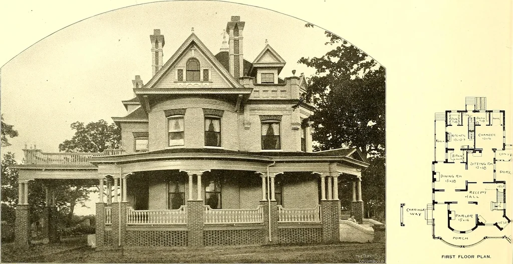 An illustration from Modern dwellings : a book of practical designs and plans for those who wish to build or beautify their homes, 1901, leaf 57