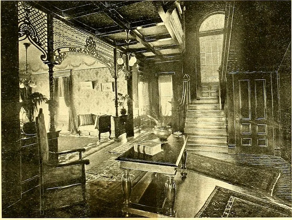An illustration from Modern dwellings : a book of practical designs and plans for those who wish to build or beautify their homes, 1901, leaf 62