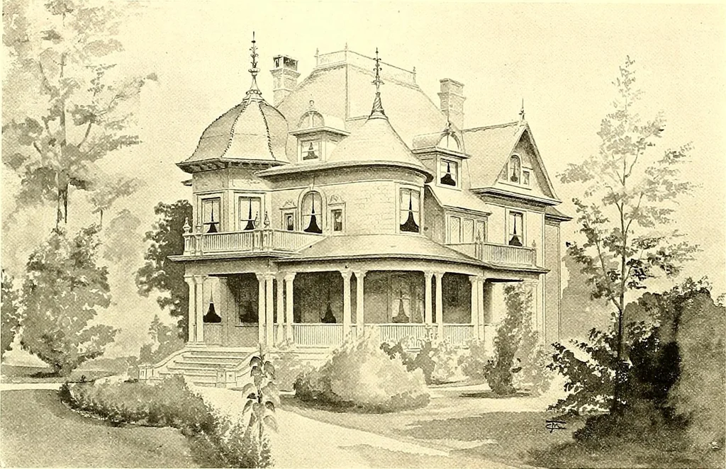 An illustration from Modern dwellings : a book of practical designs and plans for those who wish to build or beautify their homes, 1901, leaf 67