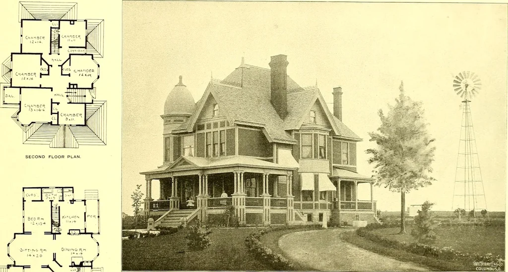 An illustration from Modern dwellings : a book of practical designs and plans for those who wish to build or beautify their homes, 1901, leaf 68