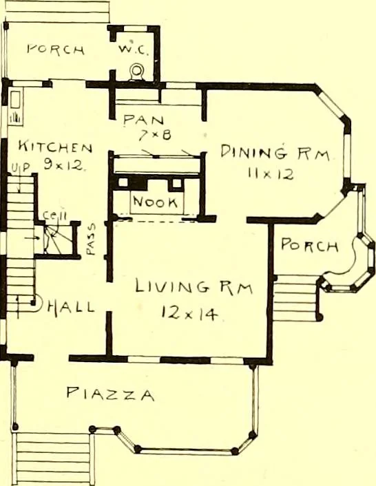 An illustration from Modern dwellings : a book of practical designs and plans for those who wish to build or beautify their homes, 1901, leaf 70